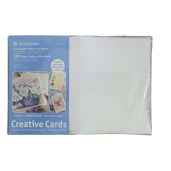Strathmore Greeting Cards Flr White Pkg 100 105-660