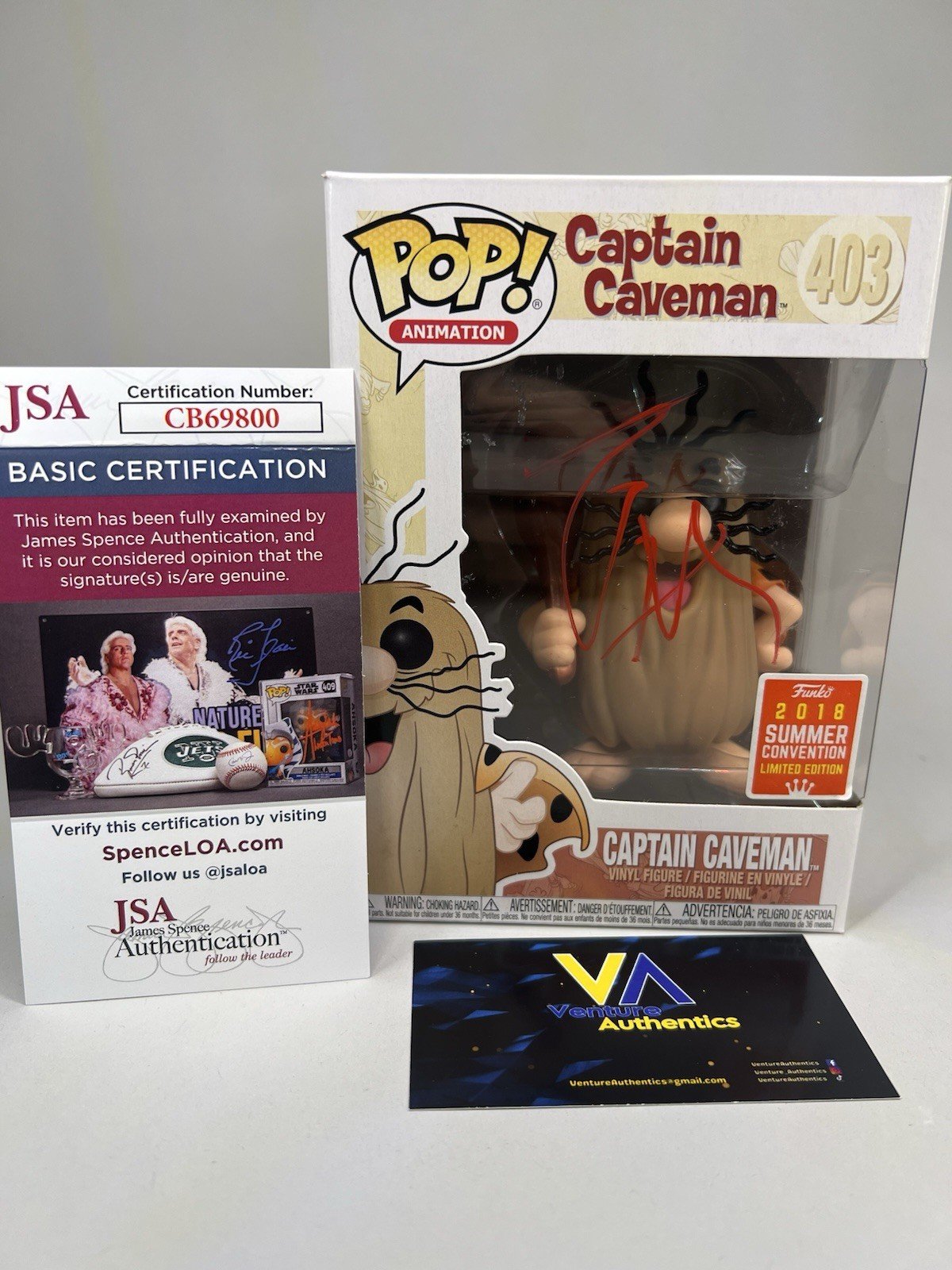 Tracy Morgan Signed Captain Caveman WS Funko Pop #403 JSA COA