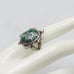Navajo Silver Tortoise Ring With Green Malachite Stone For Women Size 7