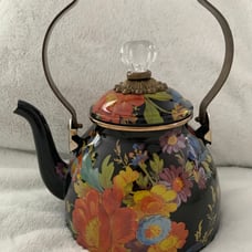 Mackenzie-Childs Floral Market Teapot FOR PARTS AS IS
