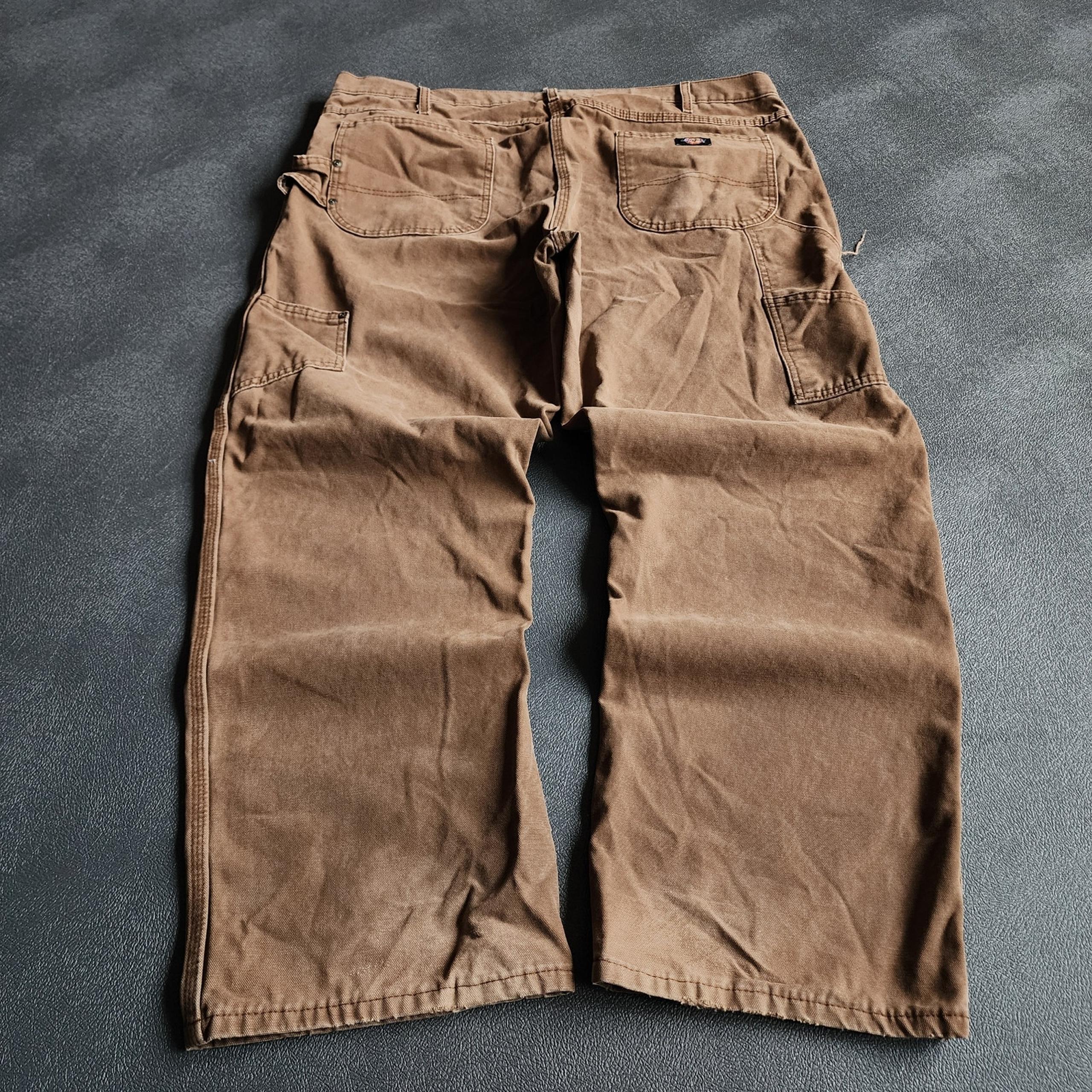 Y2K Brown Dickies Carpenter Dungaree Pants 42x30