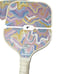 Girls pink swirly pattern 2 pickleball paddle set w w balls & case new beginners