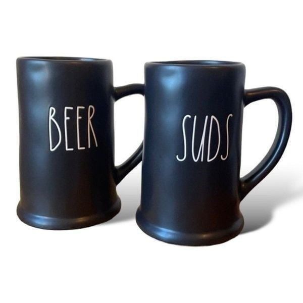 Rae Dunn Beer Suds Steins Pint Dad Mug Gifts Bar Man Cave Drinks Father Oktober