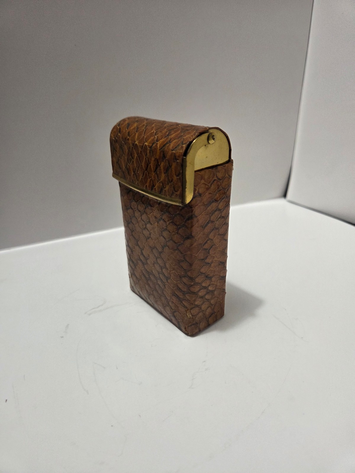 Vintage leather Lady Bosca elevator lift cigarette case