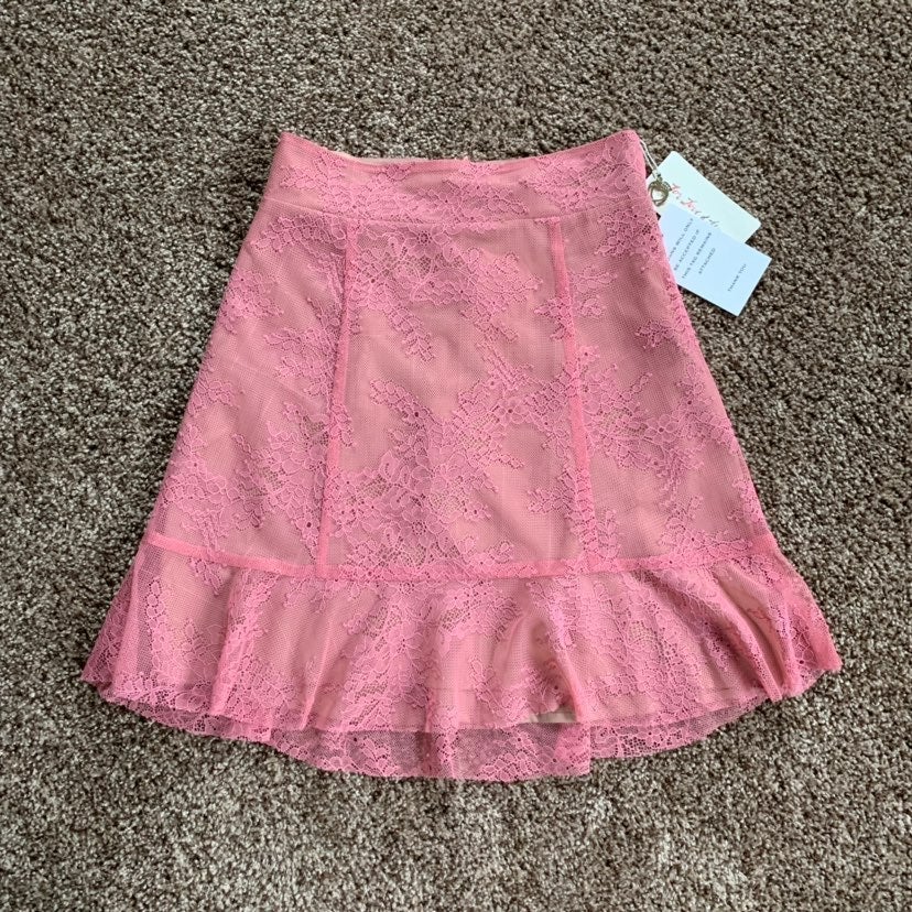 NWT For Love & Lemons Bianca Mini Skirt