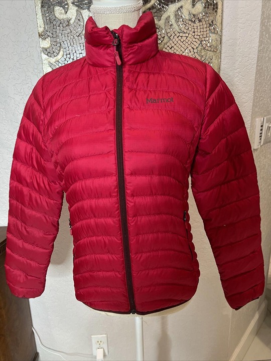 Marmot Hot Pink Zip Up Down Jacket Size XS