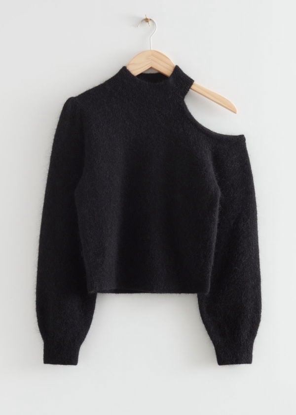&Other Stories Open Shoulder Mohair Sweater NWOT Size XS