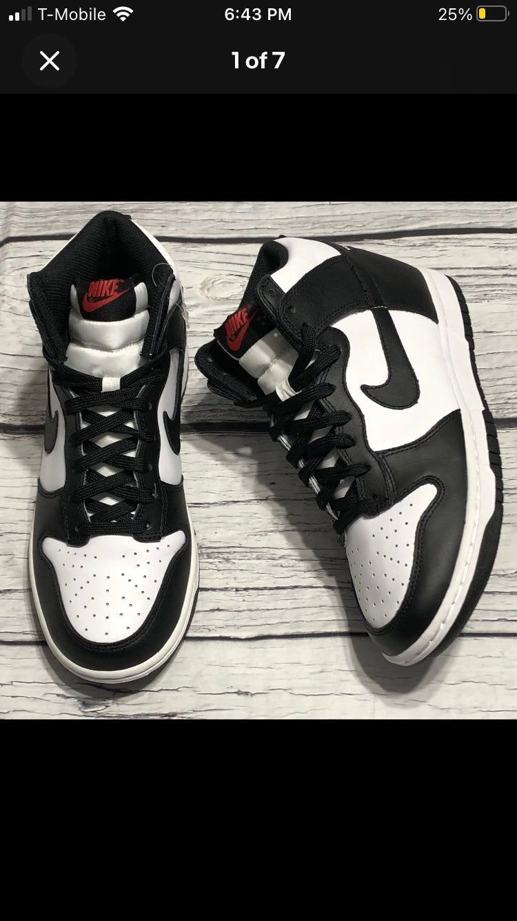 Rare Nike Dunk High Panda Black White 2021DD1869-103 Women’s Size 7 VNDS