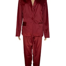 NWOT Newport News Women’s Size 14 Red Satin Suit Workwear Business Formal Set