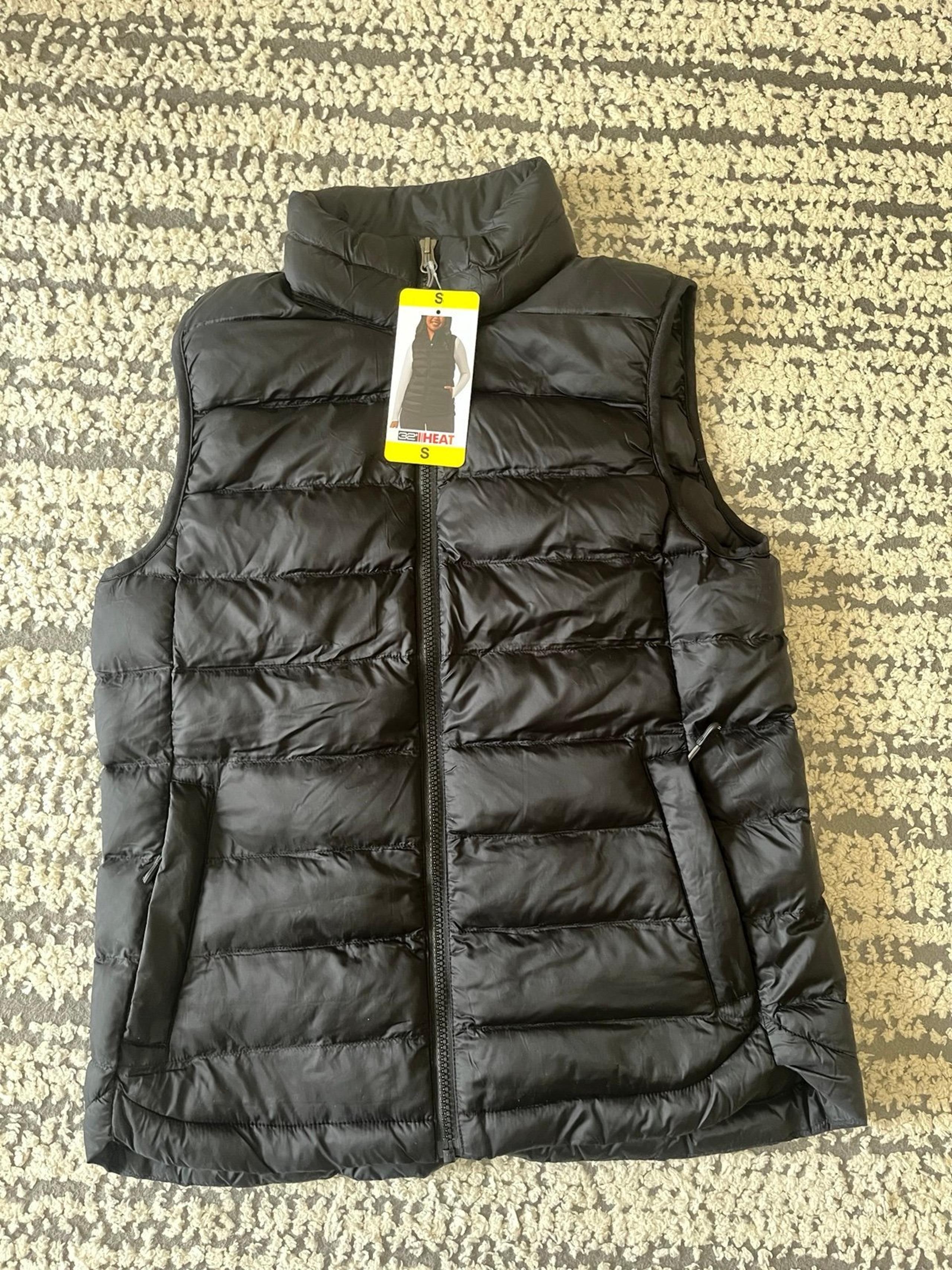 Heat Women Puffer Vest (Black, Small) - 32 Degrees