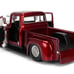 1956 Ford F-100 Pickup Truck Red Metallic with Silver Accents and Jada Gas Pump