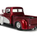 1956 Ford F-100 Pickup Truck Red Metallic with Silver Accents and Jada Gas Pump