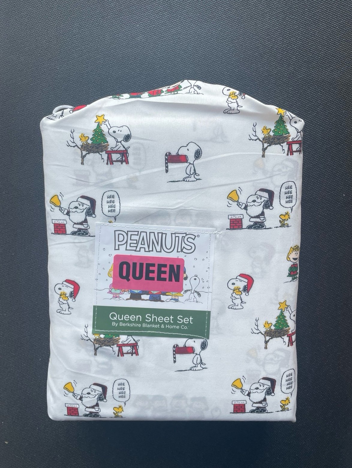Berkshire Christmas Peanuts Snoopy Queen Sheet Set 4PC