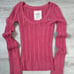 Vintage Pink Hollister Co Cable Knit Babydoll Sweater