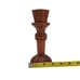 Pair of Vintage MCM Tiki Bar Wooden 6.5 Candlestick Holders