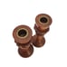 Pair of Vintage MCM Tiki Bar Wooden 6.5 Candlestick Holders