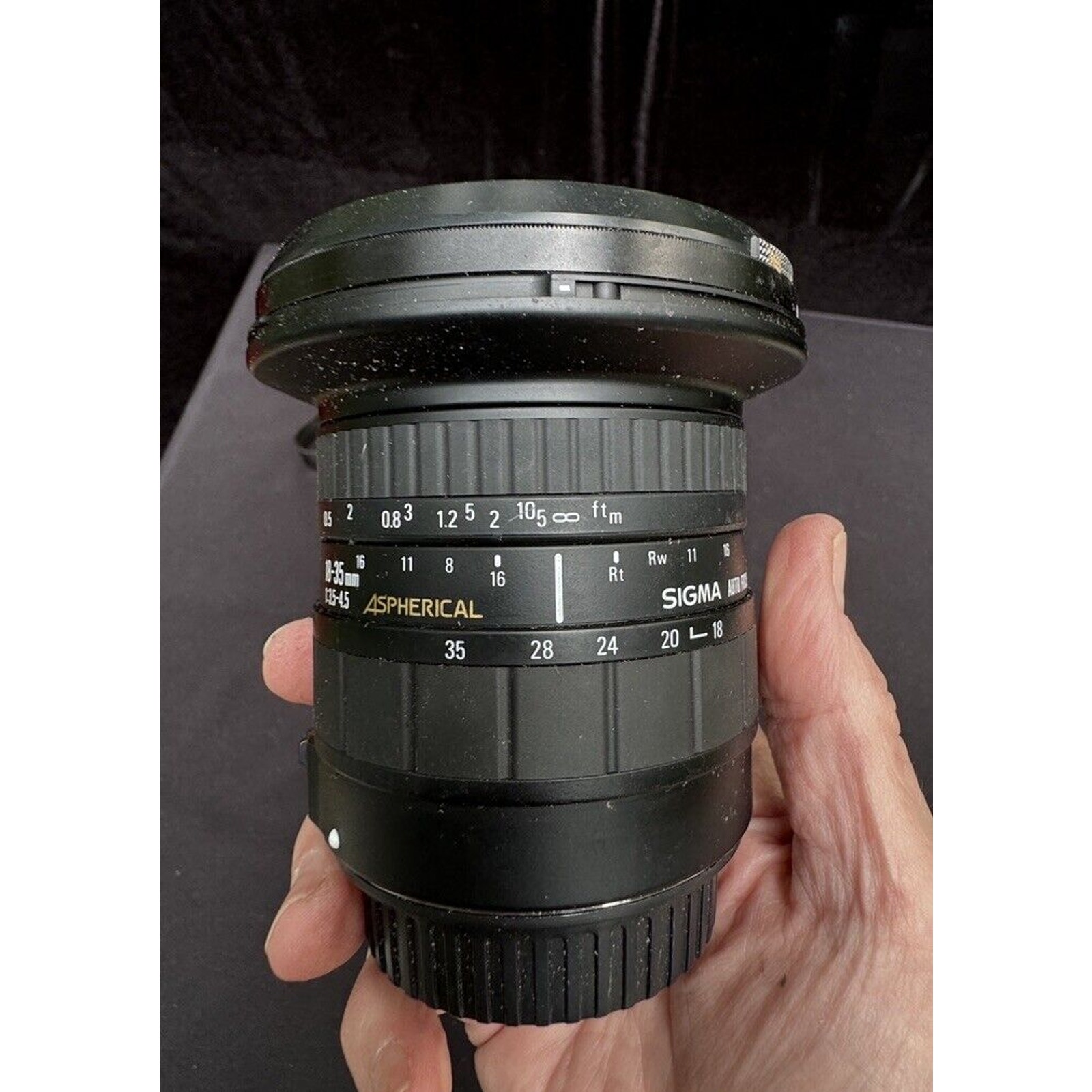 SIGMA 18-35mm F3.5-4.5D ASPHERICAL AF Lens for Nikon FX mount SLR DSLR With Case