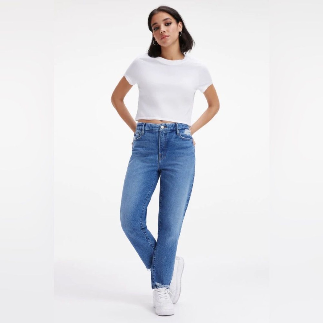 Good American NWT Medium Wash Jeans The Weekender in Indigo