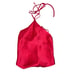 Amanda Uprichard Cruise Red Silk Halterneck Top