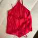 Amanda Uprichard Cruise Red Silk Halterneck Top