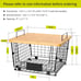 2 Set Stackable Wire Basket with Bamboo Top -Kitchen Counter, Pantry Organizer