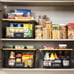 2 Set Stackable Wire Basket with Bamboo Top -Kitchen Counter, Pantry Organizer