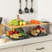 2 Set Stackable Wire Basket with Bamboo Top -Kitchen Counter, Pantry Organizer