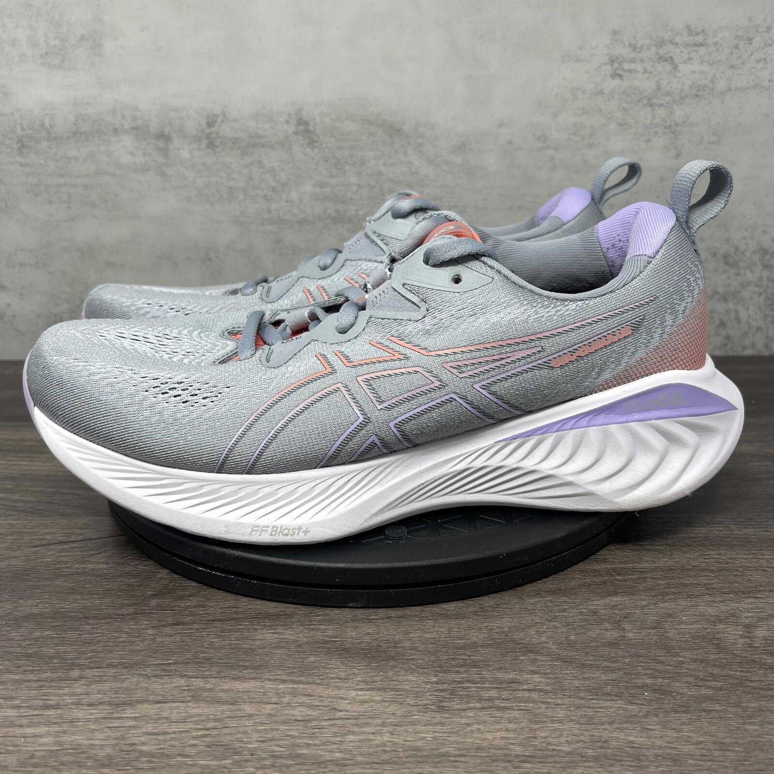 Asics Gel Cumulus 25 Womens 9 Running Shoes Grey Purple White