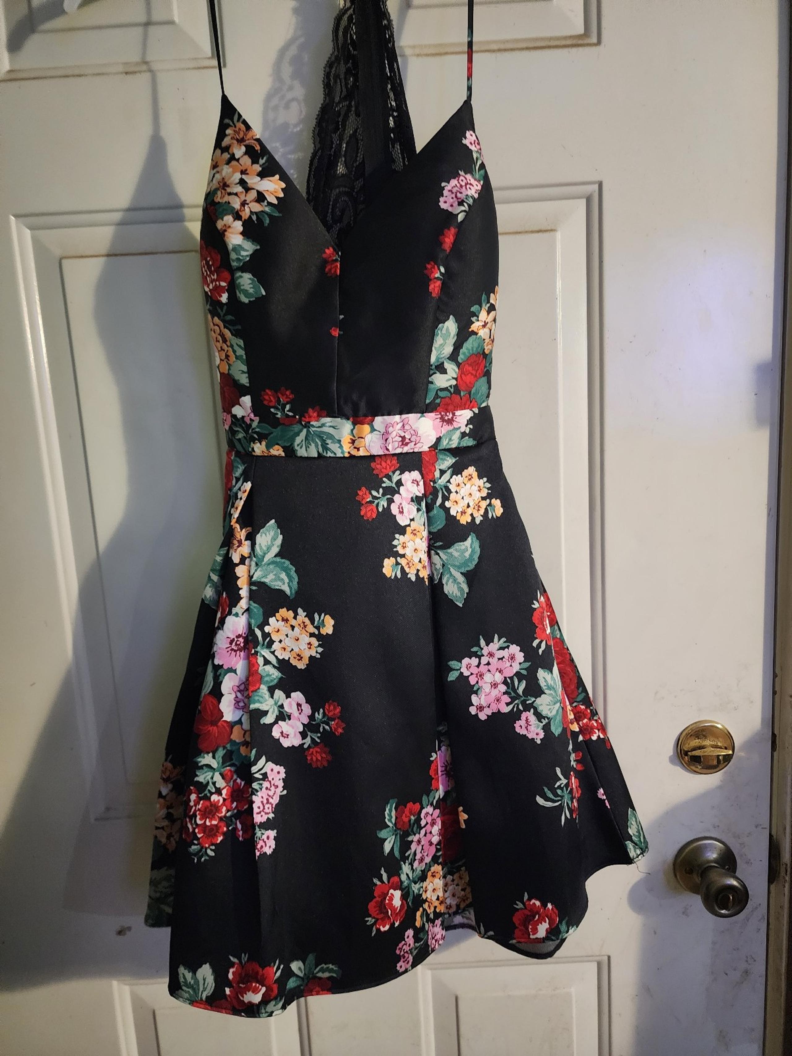 B Smart formal black floral dress