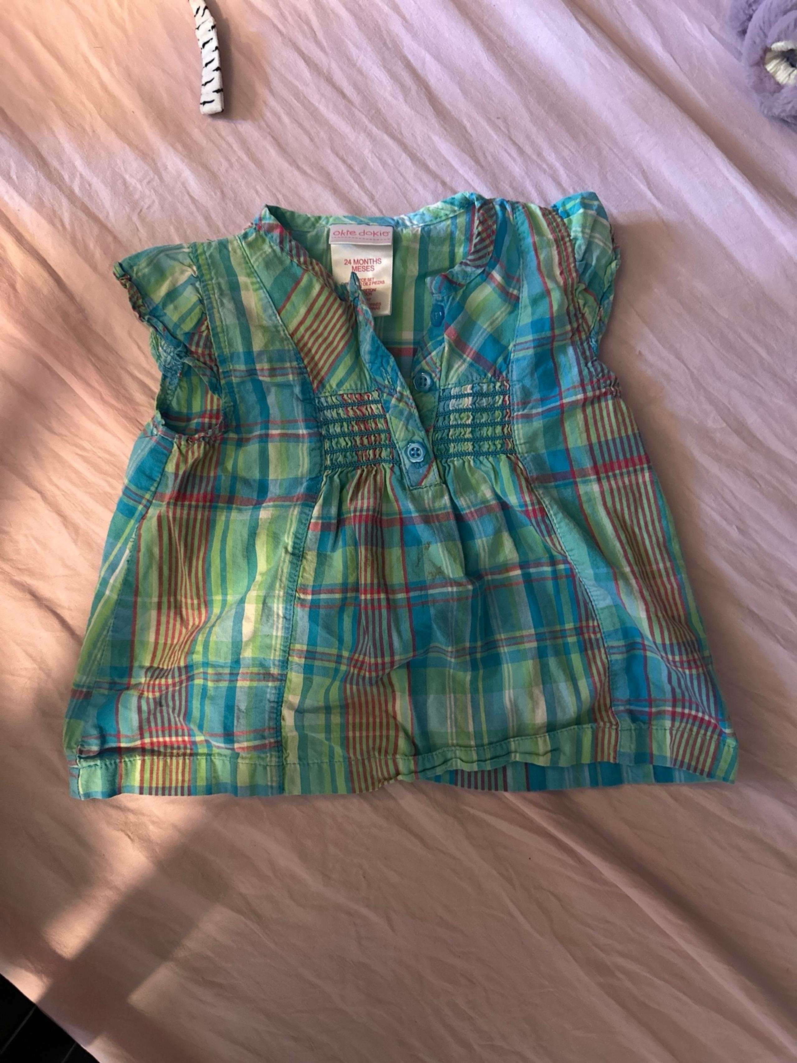 Okie Dokie Plaid 24 Month Top/Blouse