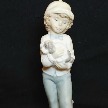 Rare Golden Memories Lladro Can I keep Him? Home Office Decor Figurine