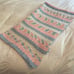 Vintage Handmade Pink Blue And White Baby Blanket Afghan EUC