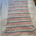 Vintage Handmade Pink Blue And White Baby Blanket Afghan EUC