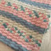 Vintage Handmade Pink Blue And White Baby Blanket Afghan EUC