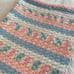 Vintage Handmade Pink Blue And White Baby Blanket Afghan EUC