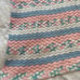 Vintage Handmade Pink Blue And White Baby Blanket Afghan EUC