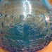 Vintage Blue Rossini Italian Empoli Art Glass Pitcher approx 9 tall, beautiful