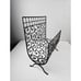 Vintage Black Wrought Iron Magazine Rack Record Album Books Holder Vintage 80s