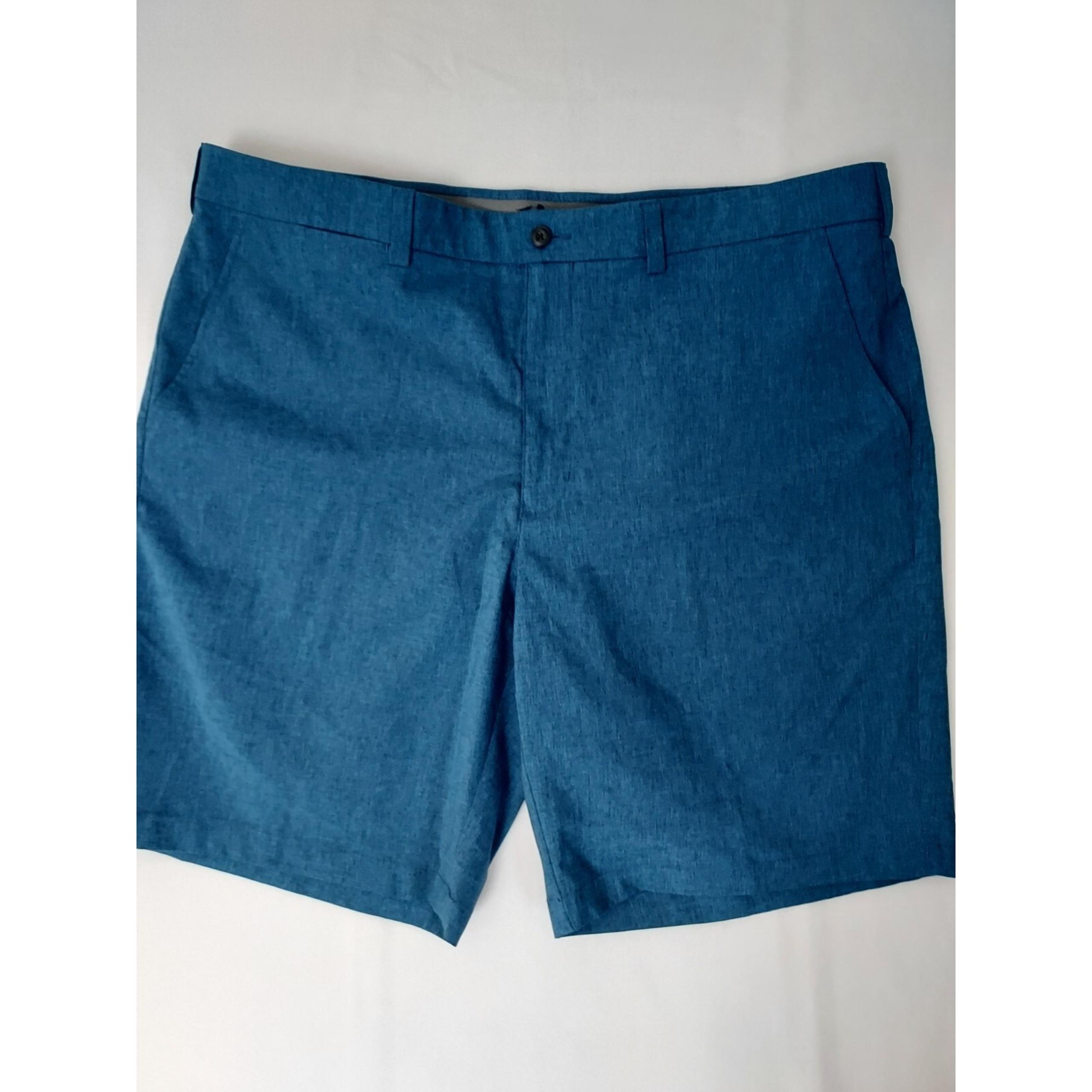 Grand Slam Men's Size 40 Blue Casual Flat Front Chino Golf Shorts 9.5" Inseam