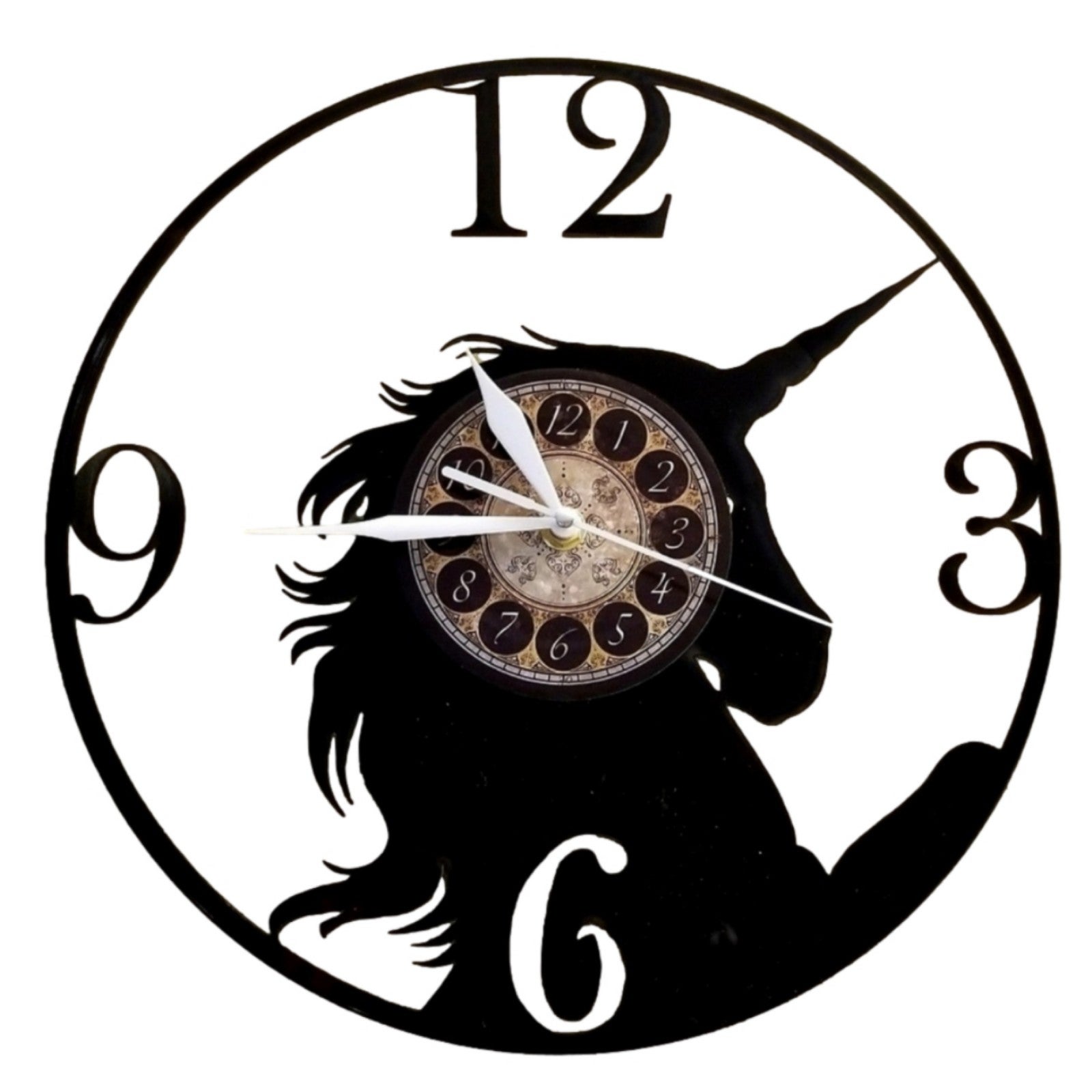 UNICORN vinyl record clock