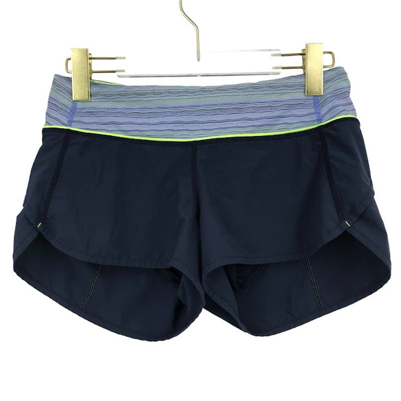 Lululemon Run Speed Shorts 4 Womens Stretch Inkwell Space Dye Twist Lullaby Ray