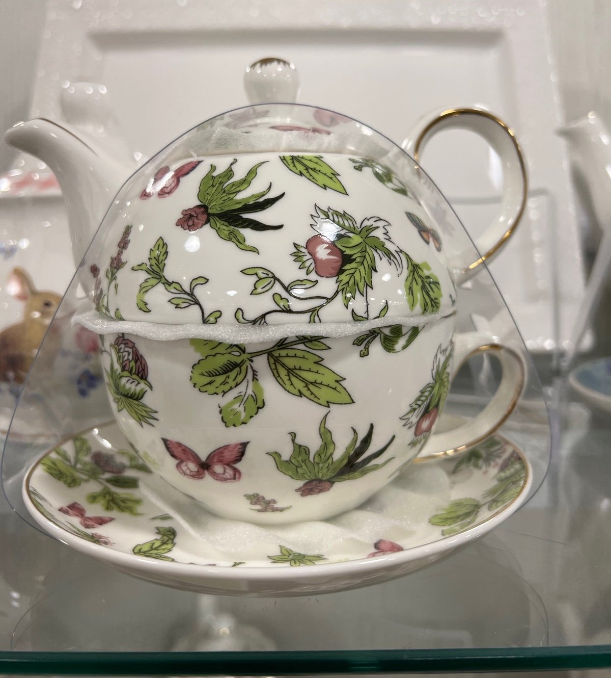 Butterflies floral teaware Teapot !