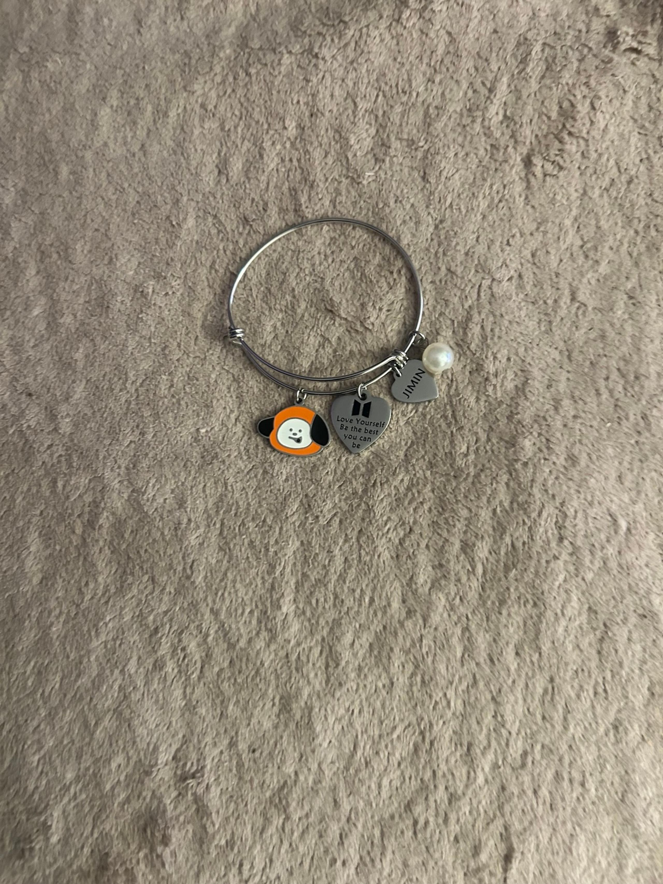 Adjustable BTS Jimin bracelet and Cuban link BTS Jimin bracelet