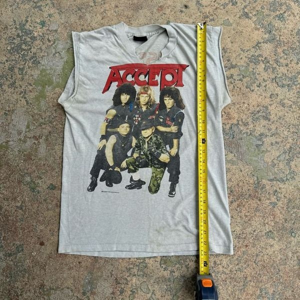 RARE 1986 Accept Russian Roulette Tour Thrashed Vintage Band Shirt