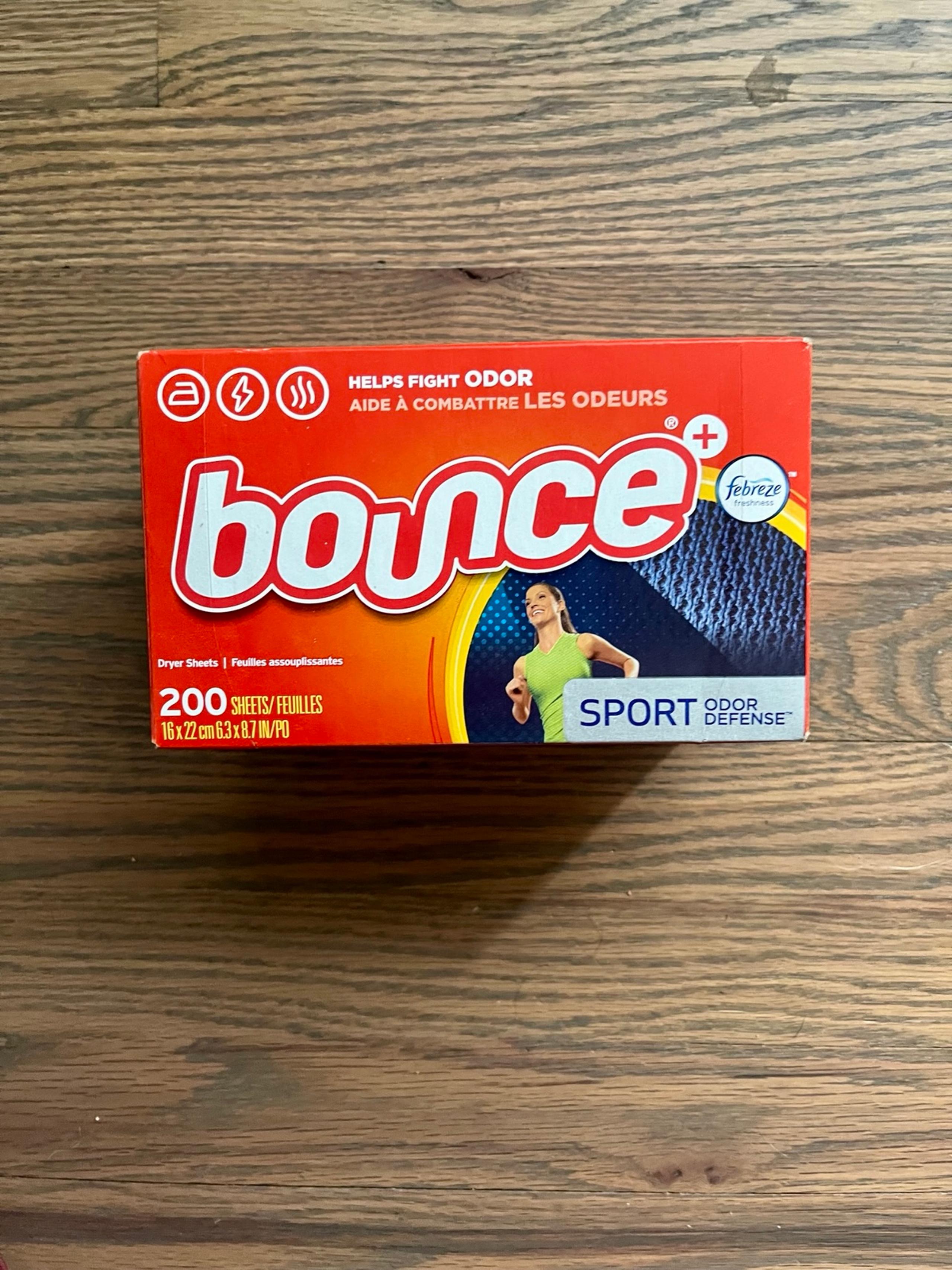 Bounce Sports Odor Defense dryer sheets 200 sheets