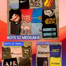 BOYS SZ MEDIUM & S-L HUGE BUNDLE LOT OF 19 SHORT SLEEVE SHIRTS *lot of 19*