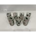 Mid Century FRED PRESS Textured Christmas Holly Berry Highball Glasses Set of 7