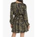 VICI COLLECTION Olive Zebra Print Balloon Sleeve Tie Waist Dress SZ S