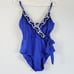 Becca by Rebecca Virtue Women's Scallop Trim Surplice One Piece Swimsuit Large