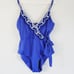 Becca by Rebecca Virtue Women's Scallop Trim Surplice One Piece Swimsuit Large